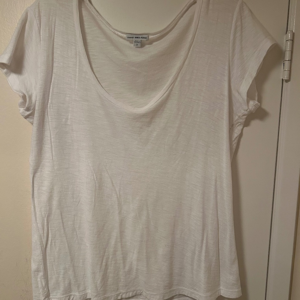 James Perse white T shirt size 3